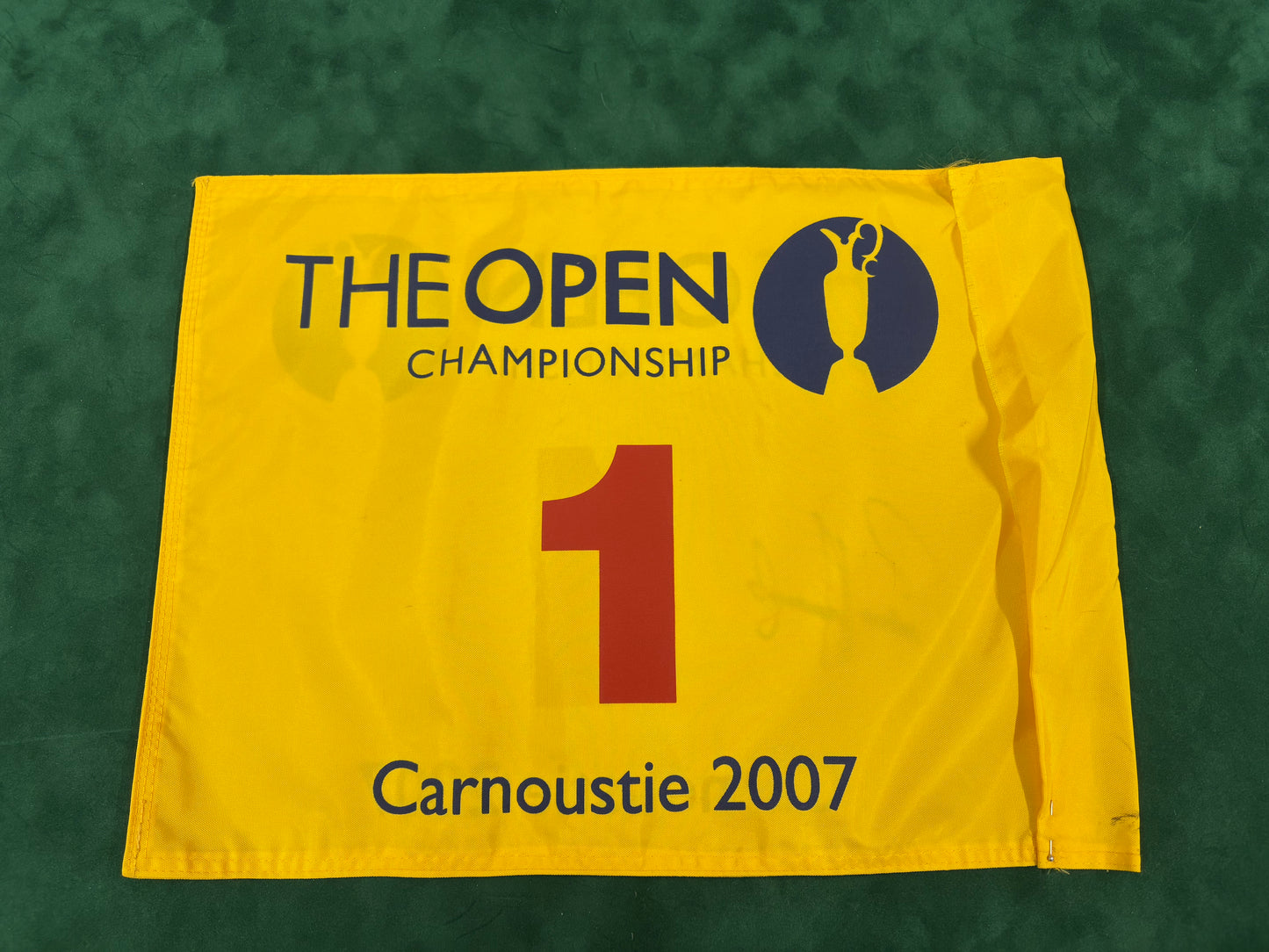 Pádraig Harrington Winner Signed 2007 Open at Carnoustie Course Used 1st Golf Flag + Cert