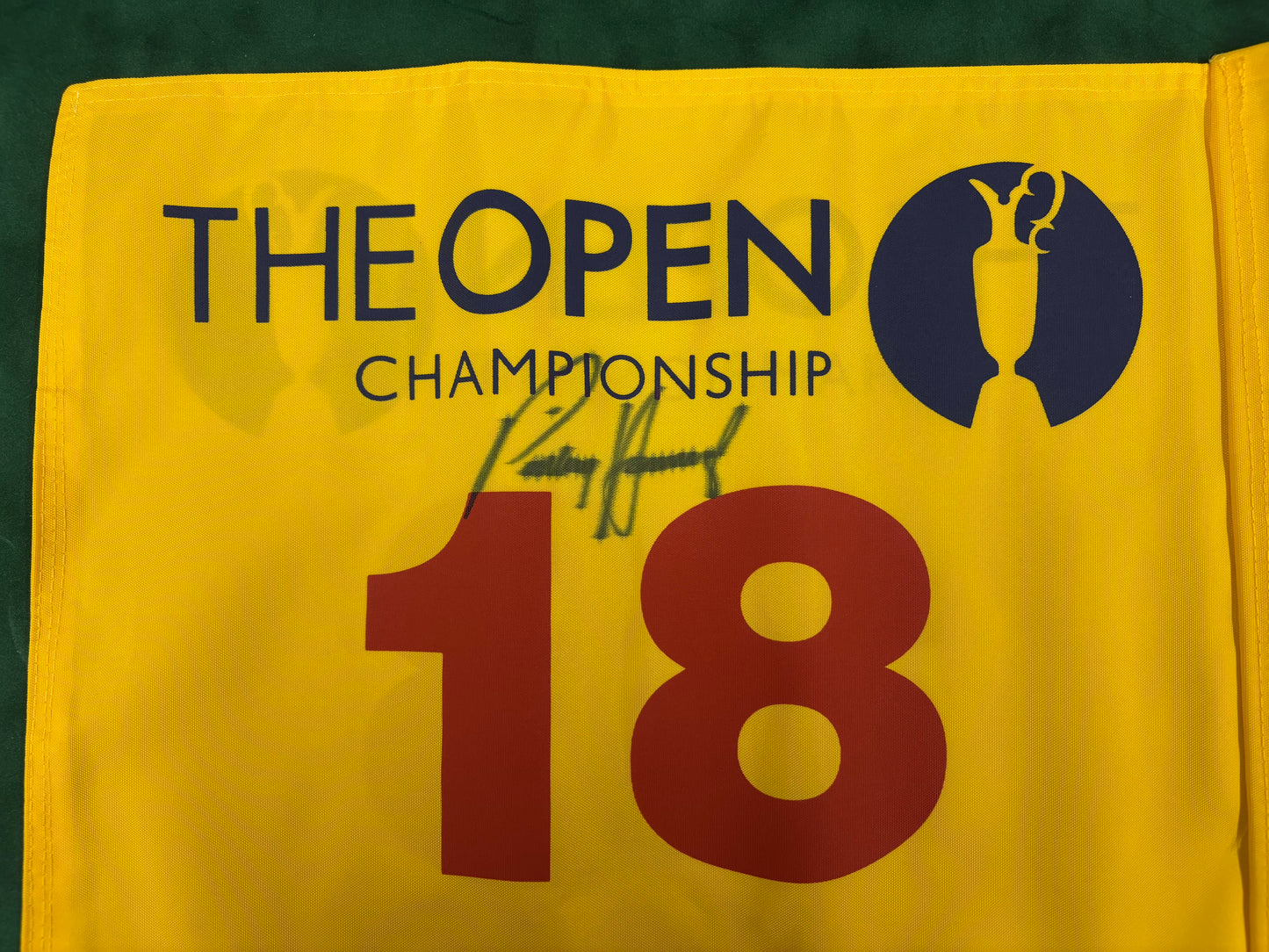 Pádraig Harrington Winner Signed 2007 Open at Carnoustie Course Used 18th Golf Flag + Cert