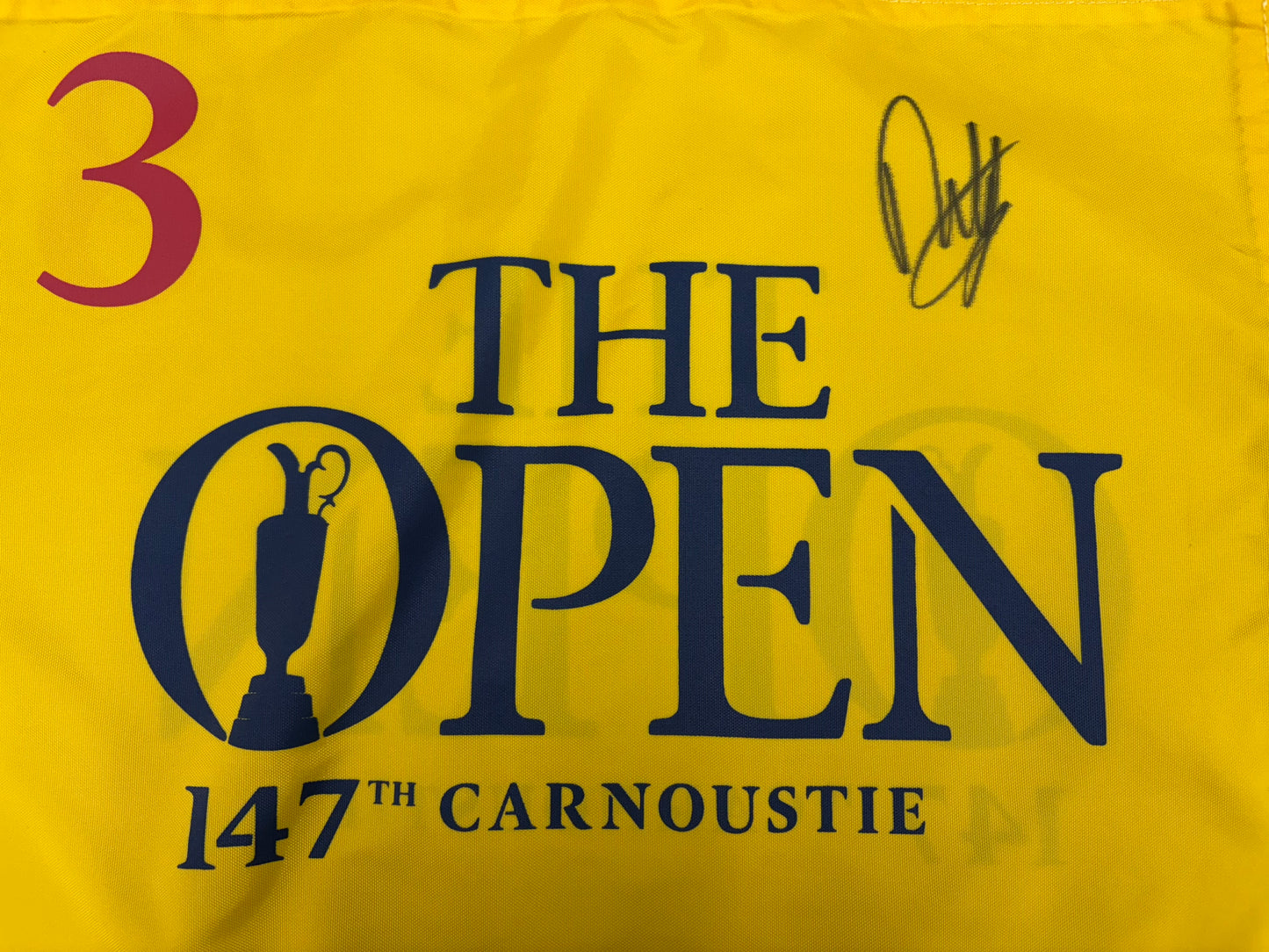 Francesco Molinari Winner Signed 2018 147th Open at Carnoustie Course Used 3rd Flag + Cert