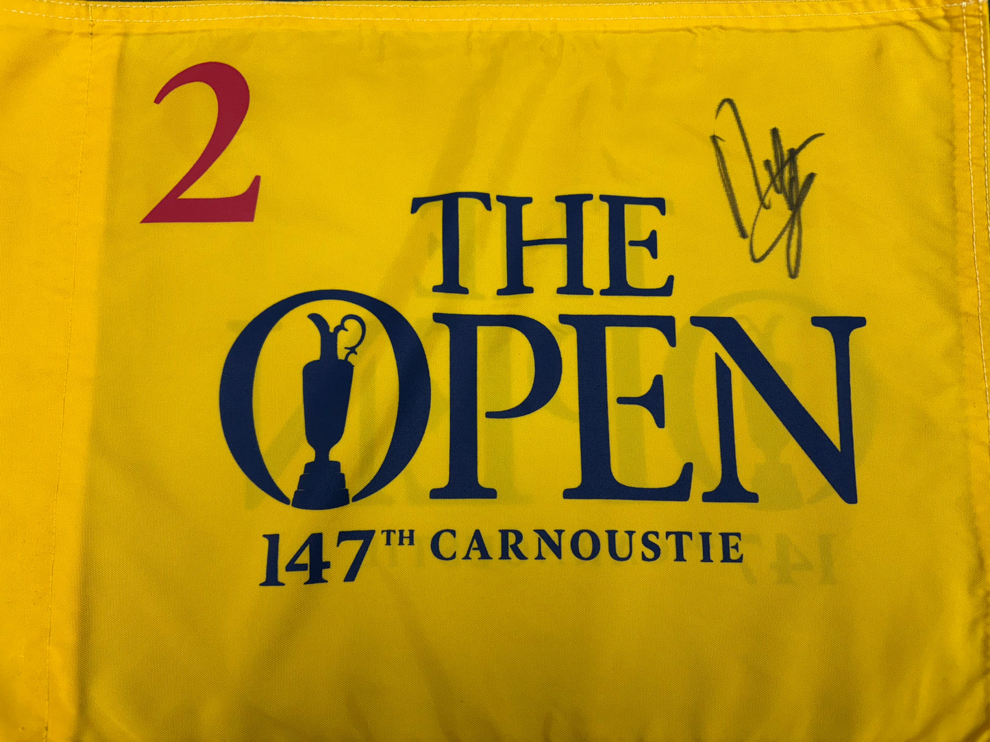 Francesco Molinari Winner Signed 2018 147th Open at Carnoustie Course Used 2nd Flag + Cert