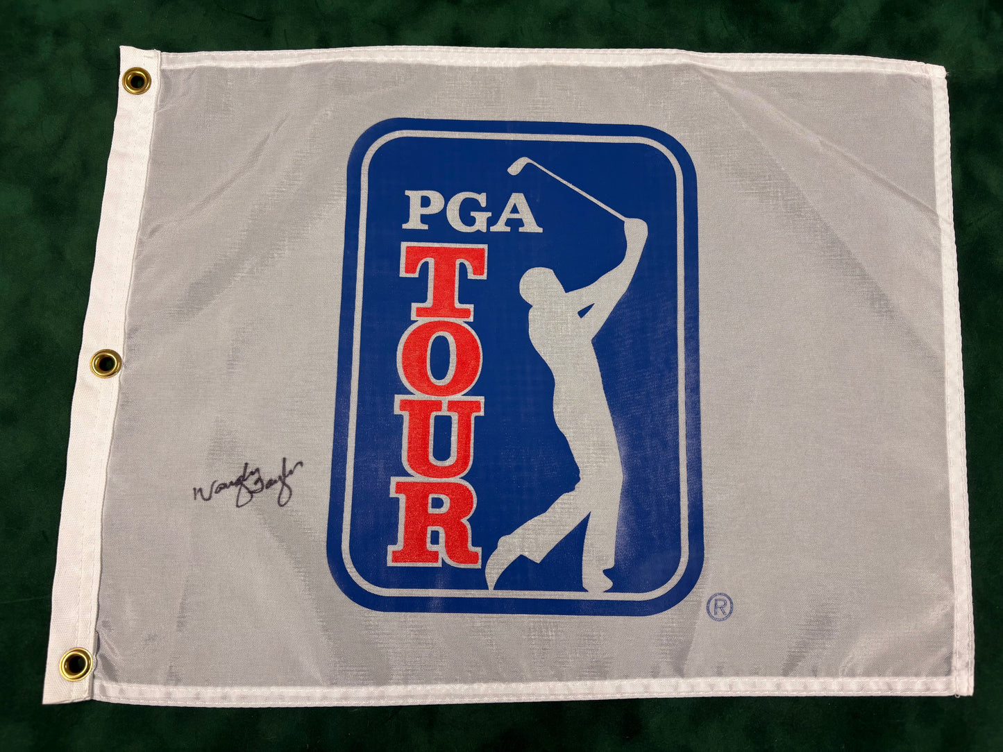 Vaughn Taylor Signed PGA Tour Golf Pin Flag + Dealer COA