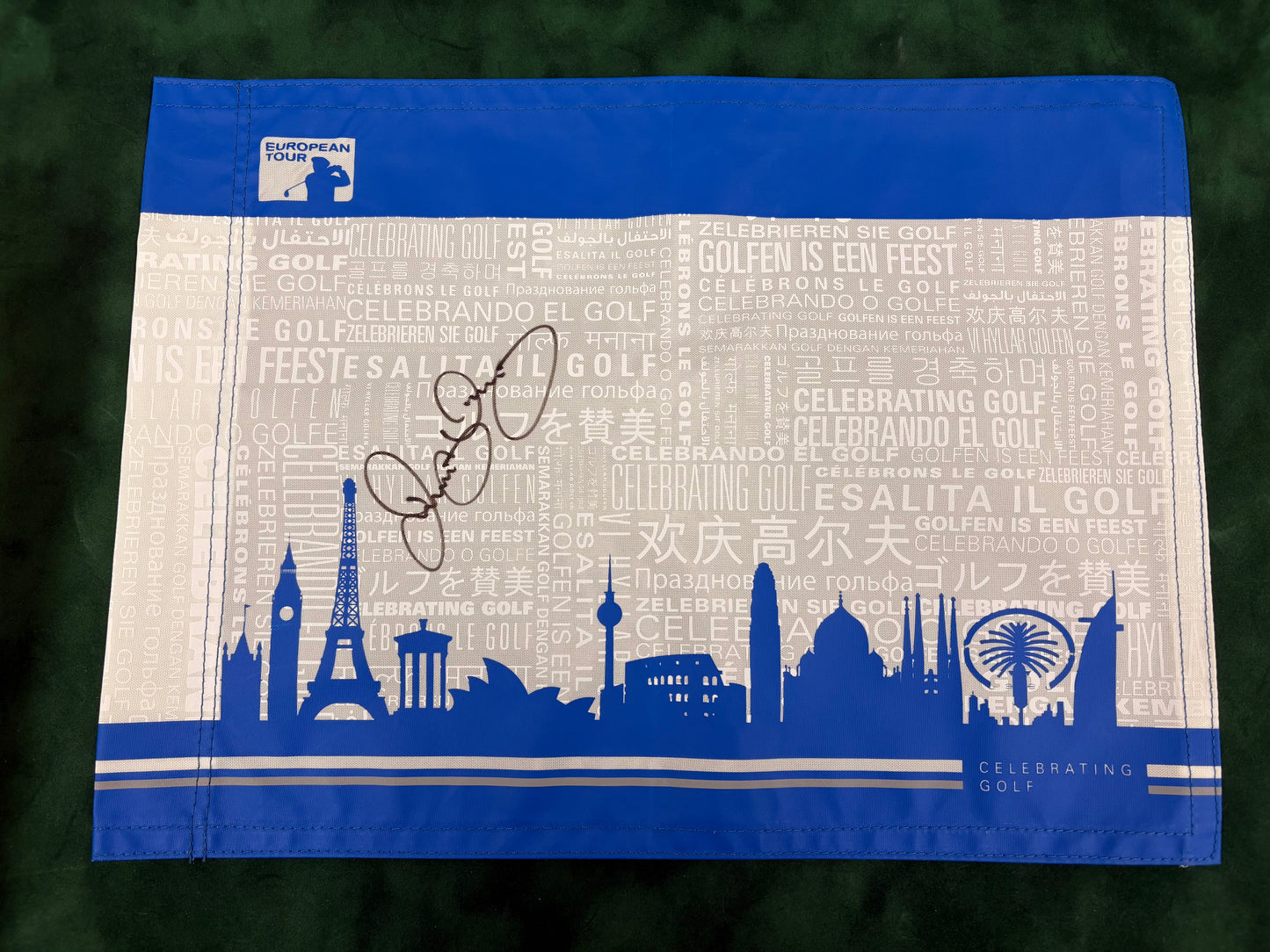 Rory McIlroy Signed European Tour Golf Pin Flag + Dealer COA