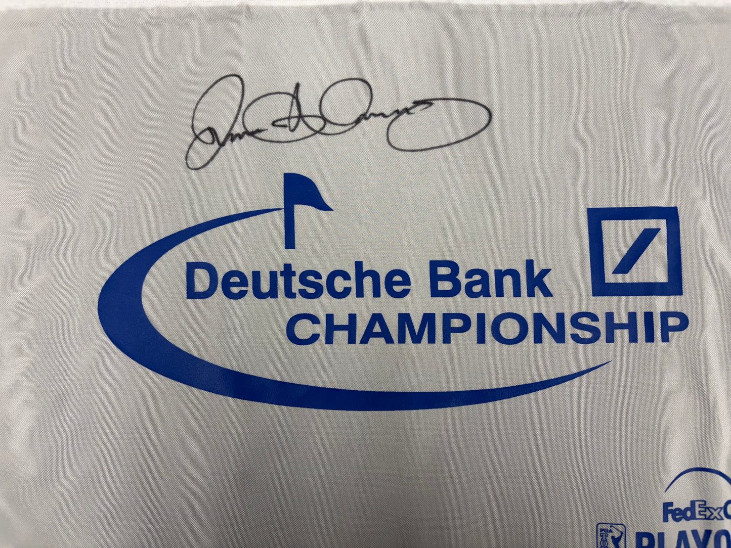 Rory McIlroy Signed Deutsche Bank Championship Fed Ex Cup Golf Flag + Dealer COA