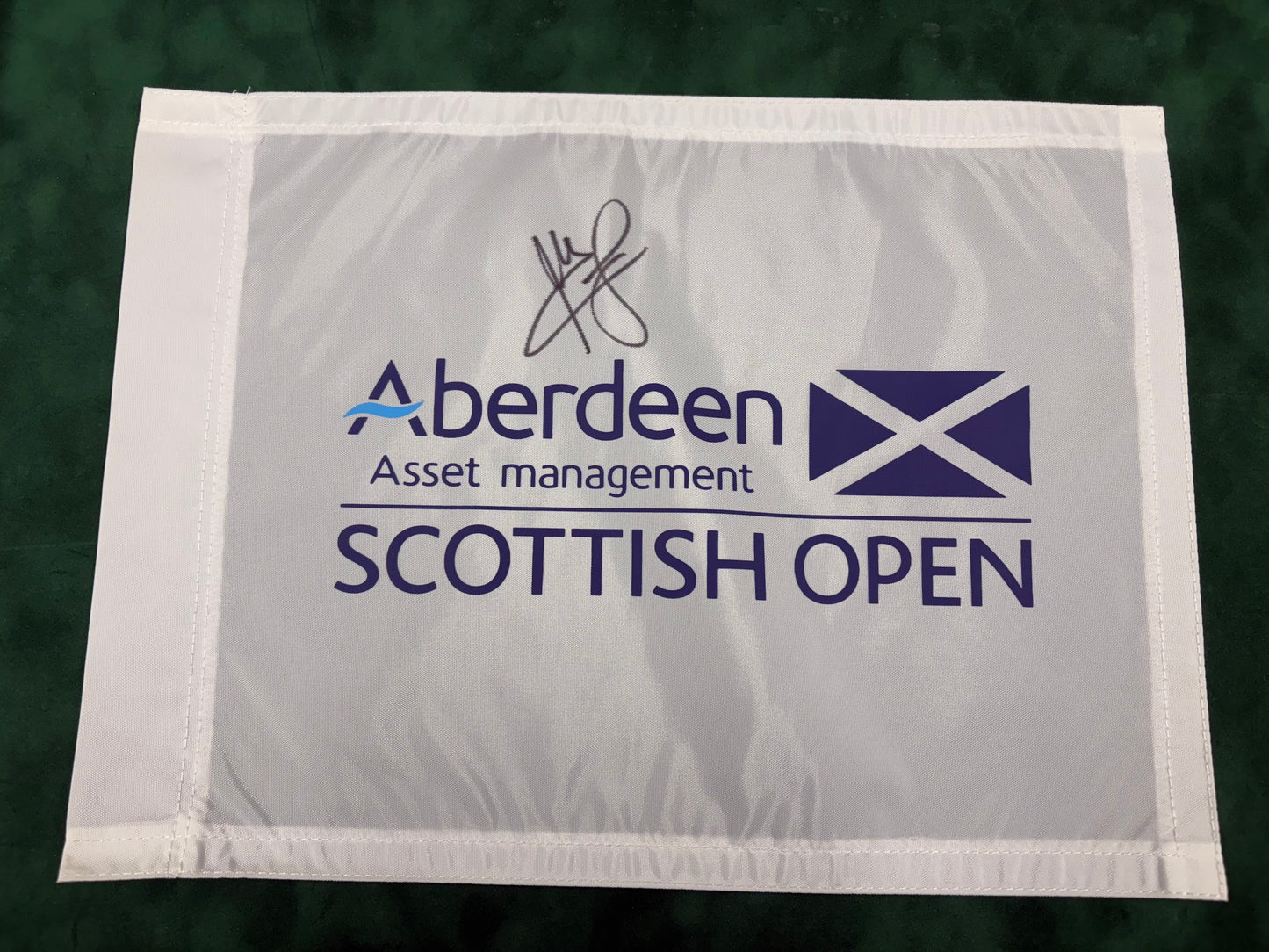 Rafa Cabrera-Bello 2017 Winner Signed Scottish Open Golf Pin Flag + Cert