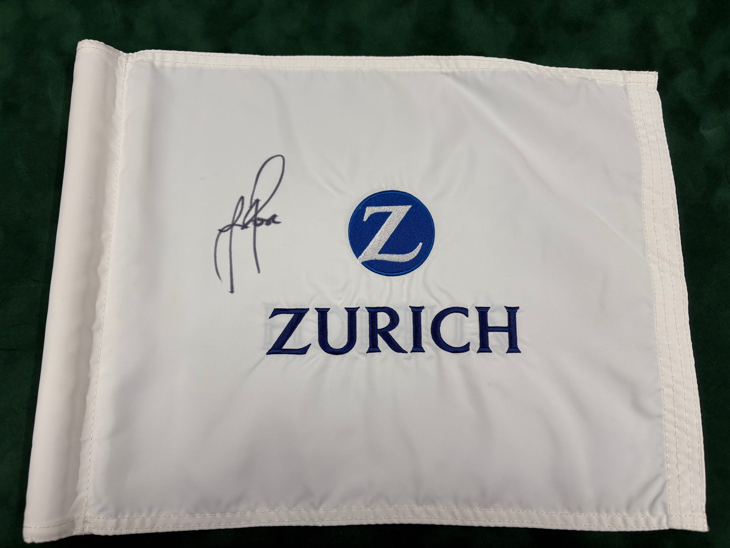Justin Rose 2015 Winner Signed Zurich Classic Course Used Golf Pin Flag + Cert