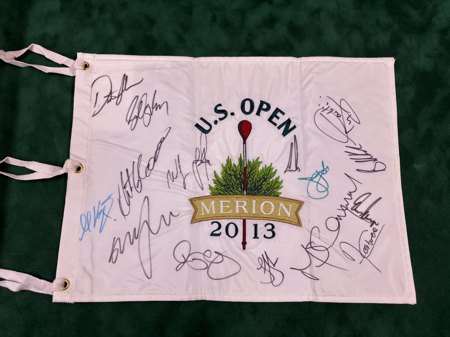 2013 US Open Golf Flag Signed by 16 Champions (McIlroy, Koepka, McDowell) + Cert
