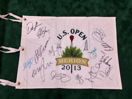2013 US Open Golf Flag Signed by 16 Champions (McIlroy, Koepka, McDowell) + Cert