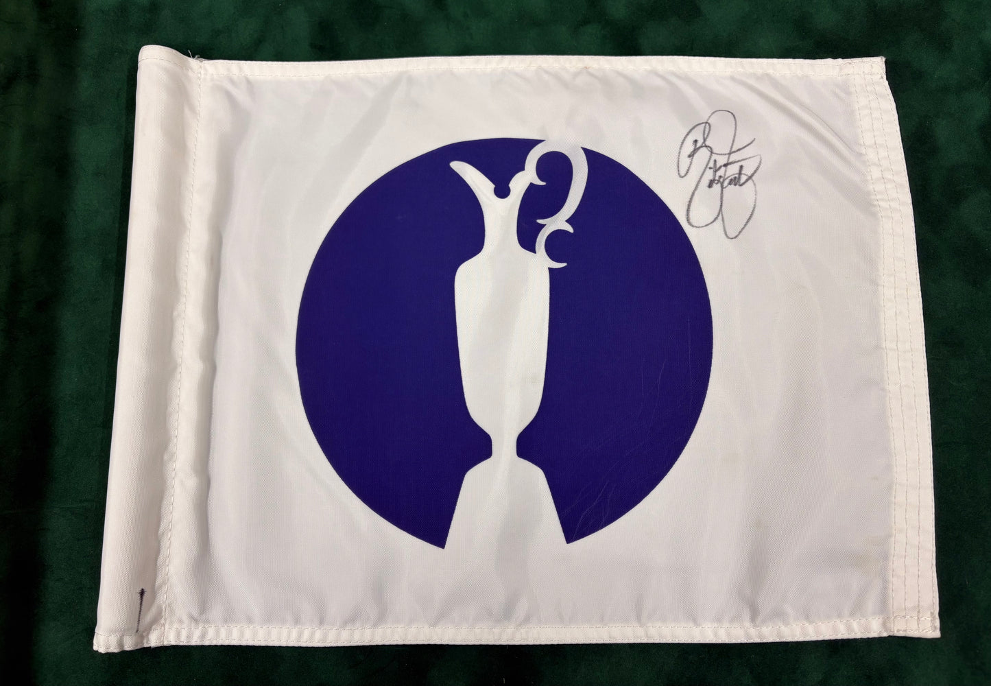 Rickie Fowler Signed Rare Practice Round Course Used Open Golf Flag + Dealer COA