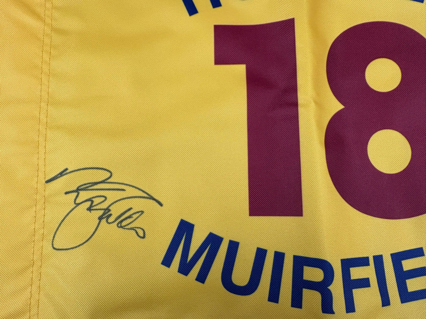 Sir Nick Faldo Winner Signed 116th Open at Muirfield Golf Flag + Dealer COA