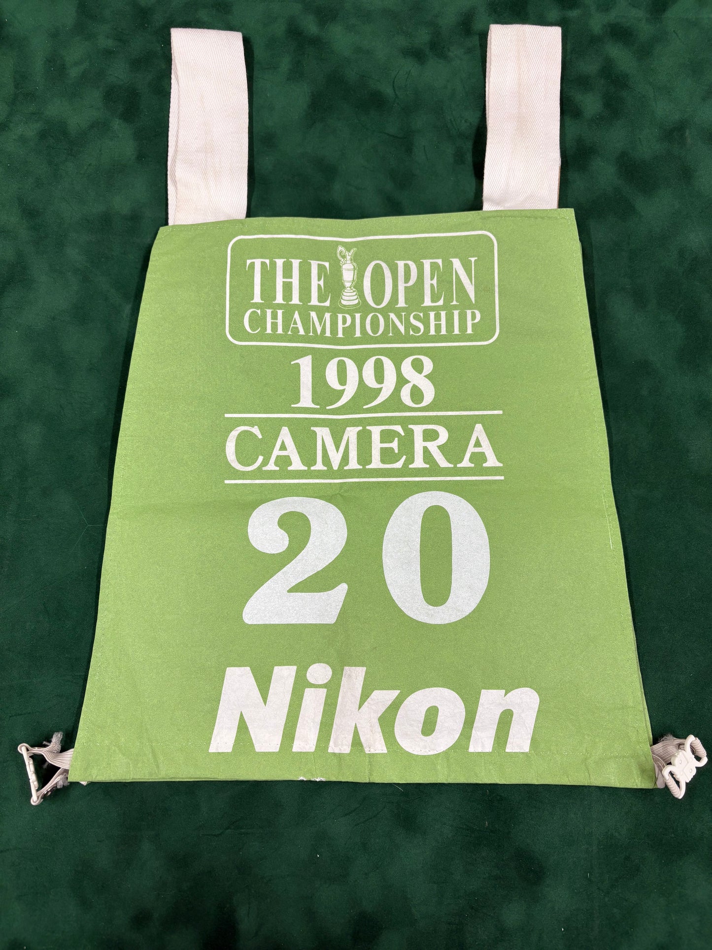 Official 1998 Open Championship at Royal Birkdale Camera Bib - Winner Mark O'Meara (Not Signed)