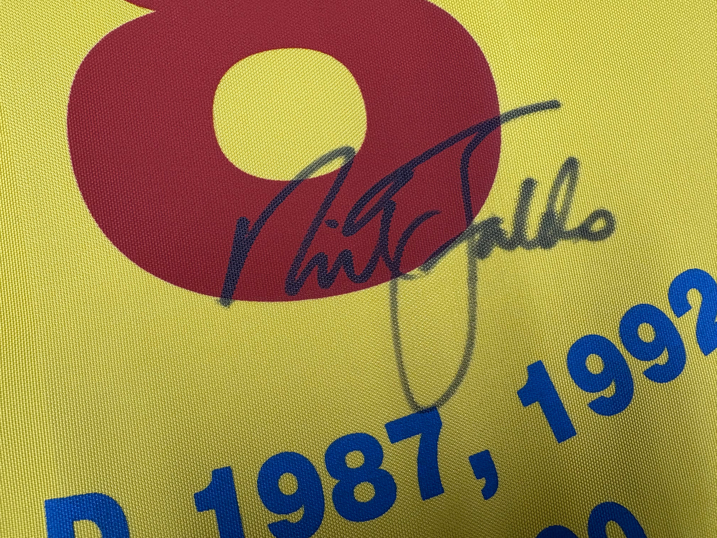 Sir Nick Faldo Signed The Open Winning Years Special RARE Golf Flag + Dealer COA