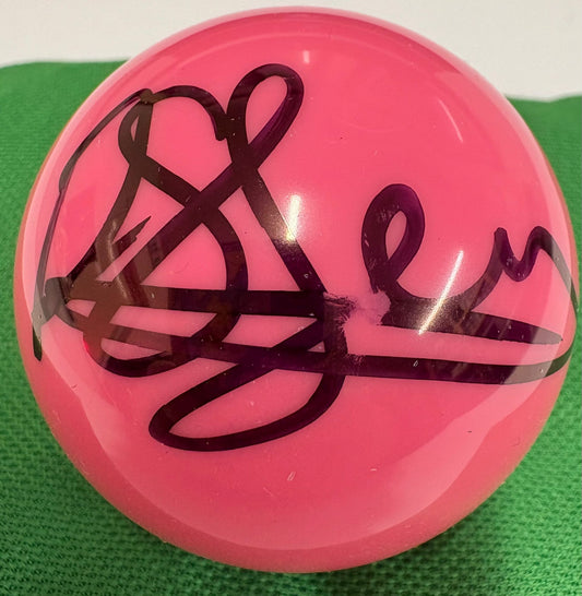 Reanne Evans Signed PINK Snooker Ball + Dealer COA