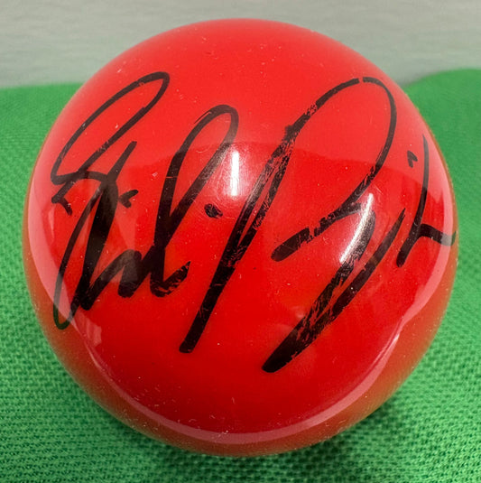 Stuart Bingham Signed RED Snooker Ball + Dealer COA