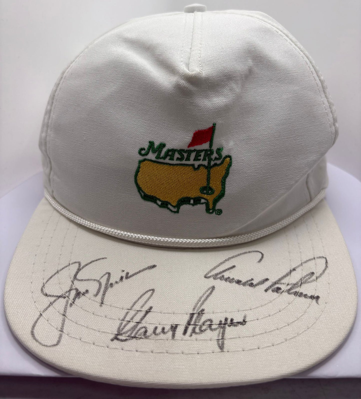 Golf Legends 'The Big Three' Gary Player, Arnold Palmer & Jack Nicklaus Signed Masters Golf Cap + Cert
