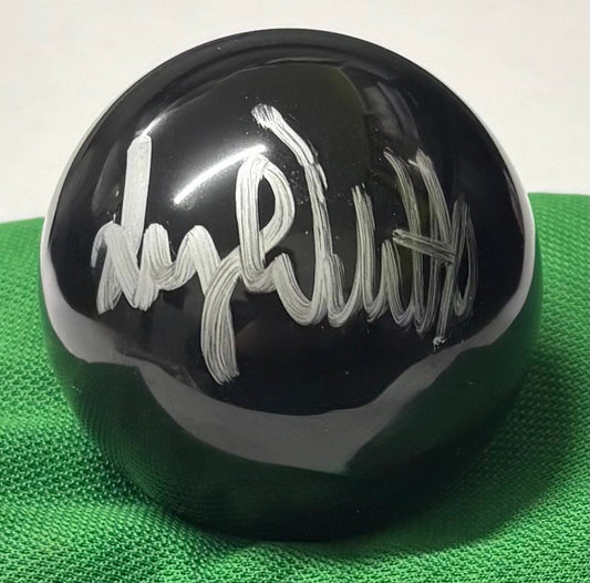 Jimmy White Signed BLACK Snooker Ball + Dealer COA