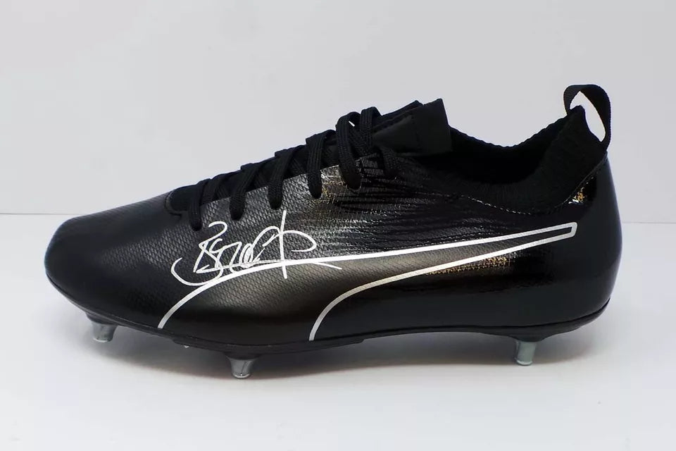 Brian Deane Signed Puma Football Boot In Acrylic Sheffield United Case with COA