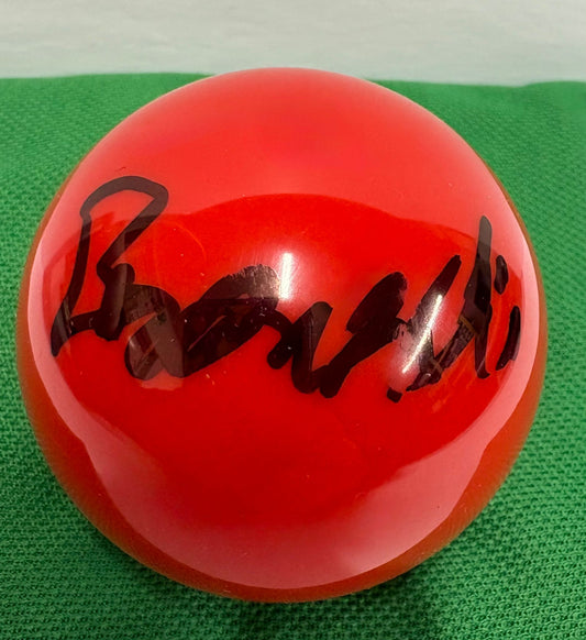 Mateusz Baranowski Signed RED Snooker Ball + Dealer COA