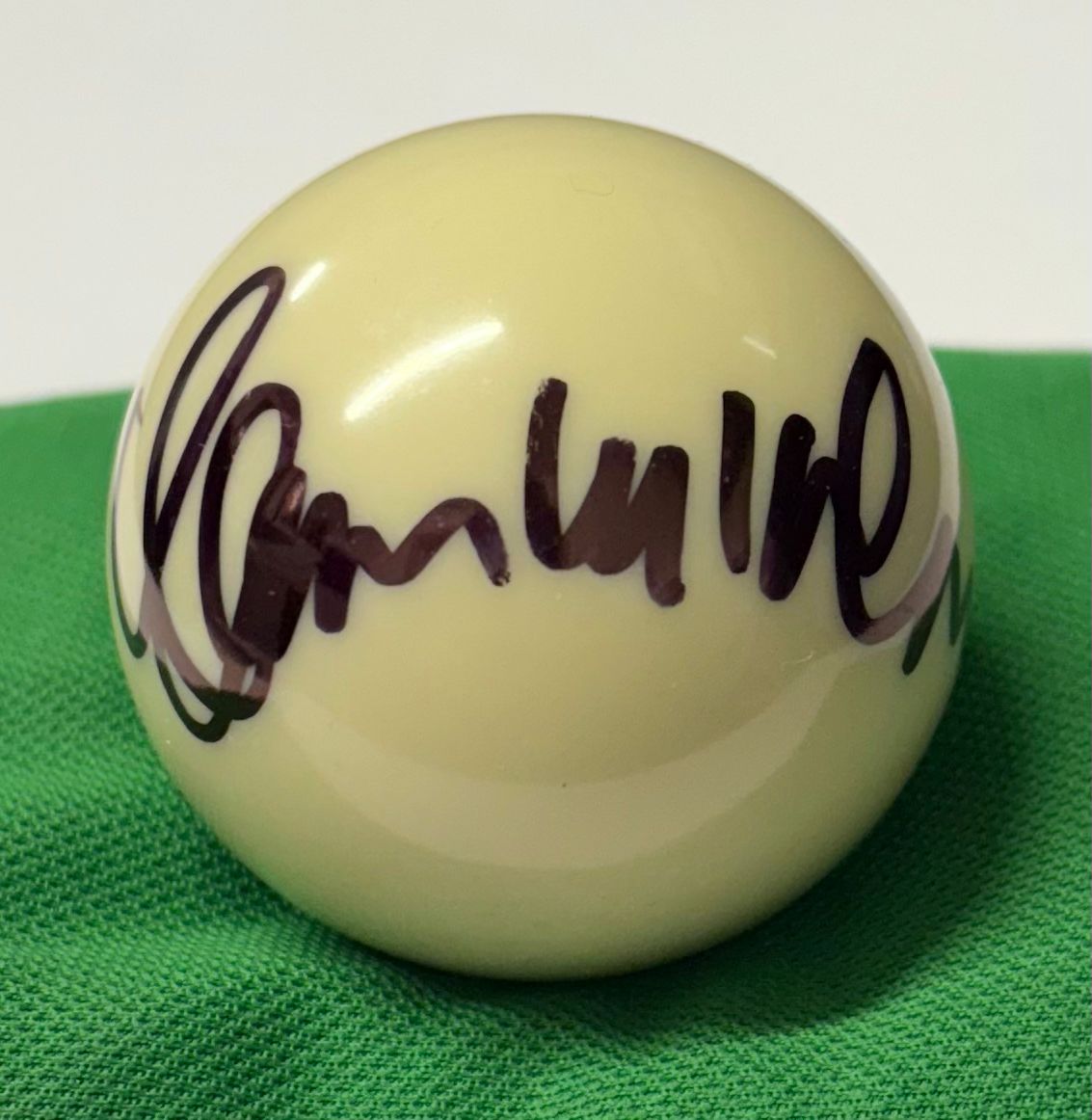 Alan McManus Two-Time Ranking Event Winner Signed WHITE Snooker Ball + Cert