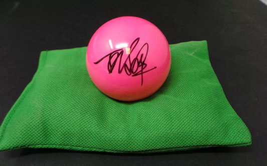 Ding Junhui Signed PINK Snooker Ball + Dealer COA