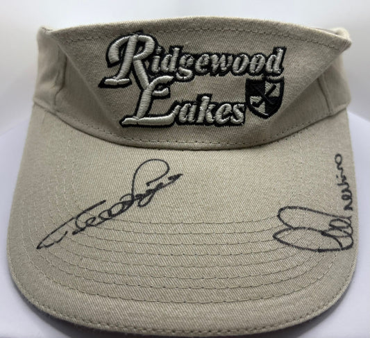 Major Golf Champions Bernhard Langer & Lee Trevino Signed Ridgewood Lakes Golf Visor + Cert