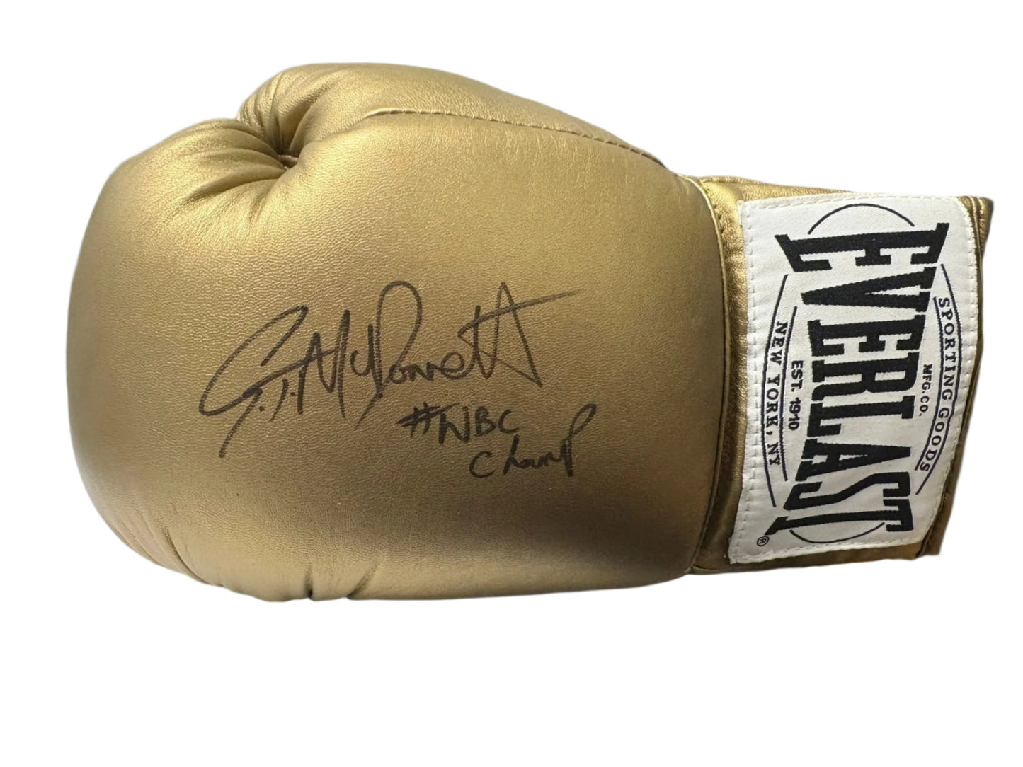 Gavin McDonnell British Boxer Signed Gold Everlast Boxing Glove + Dealer COA