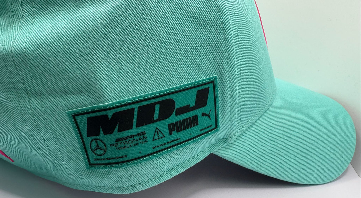 2025 Canadian Grand Prix Winner George Russell Signed Turquoise Mercedes F1 Cap + COA
