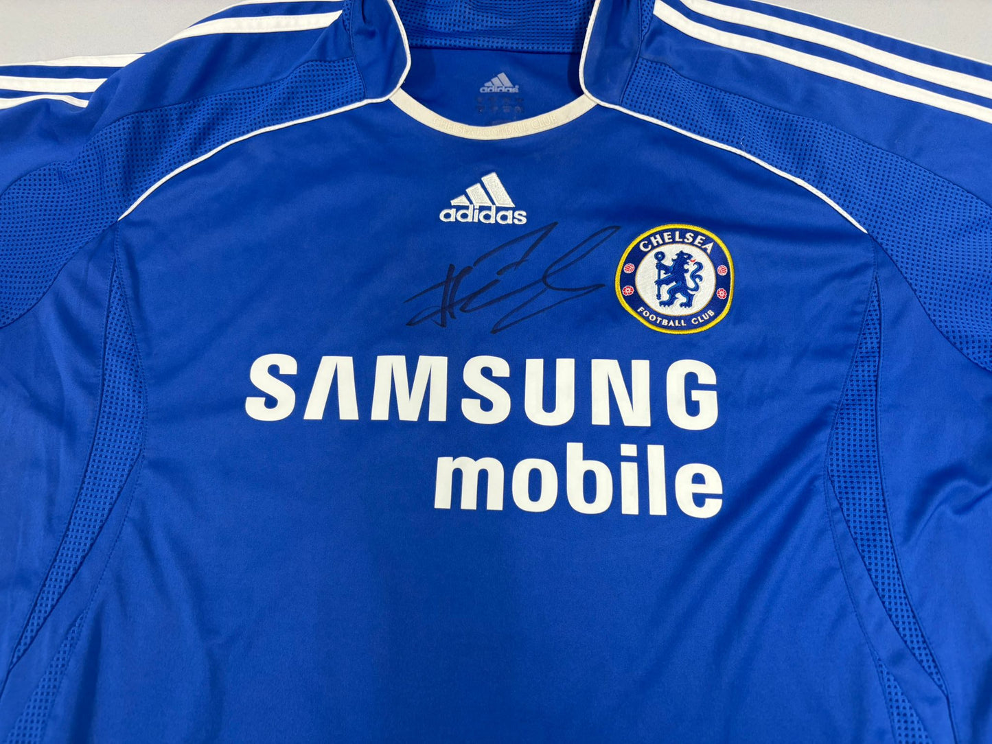Michael Ballack 2006-08 Chelsea Shirt Signed by Andriy Shevchenko + COA