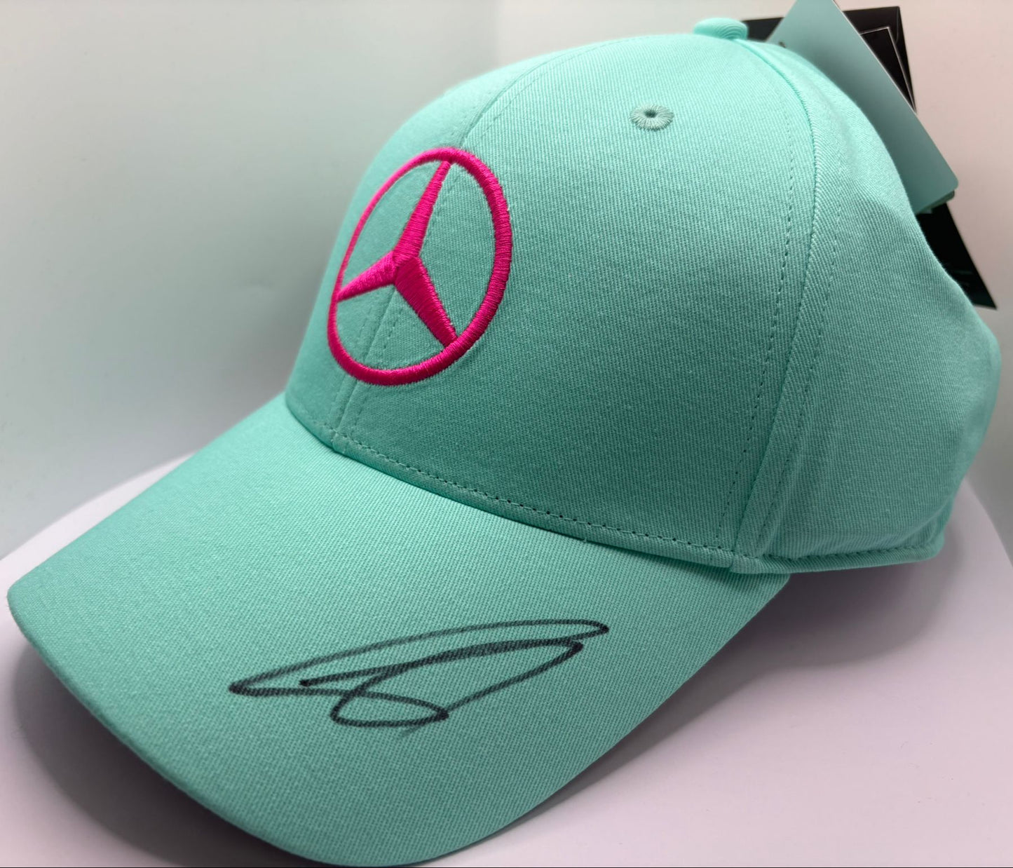 2025 Canadian Grand Prix Winner George Russell Signed Turquoise Mercedes F1 Cap + COA