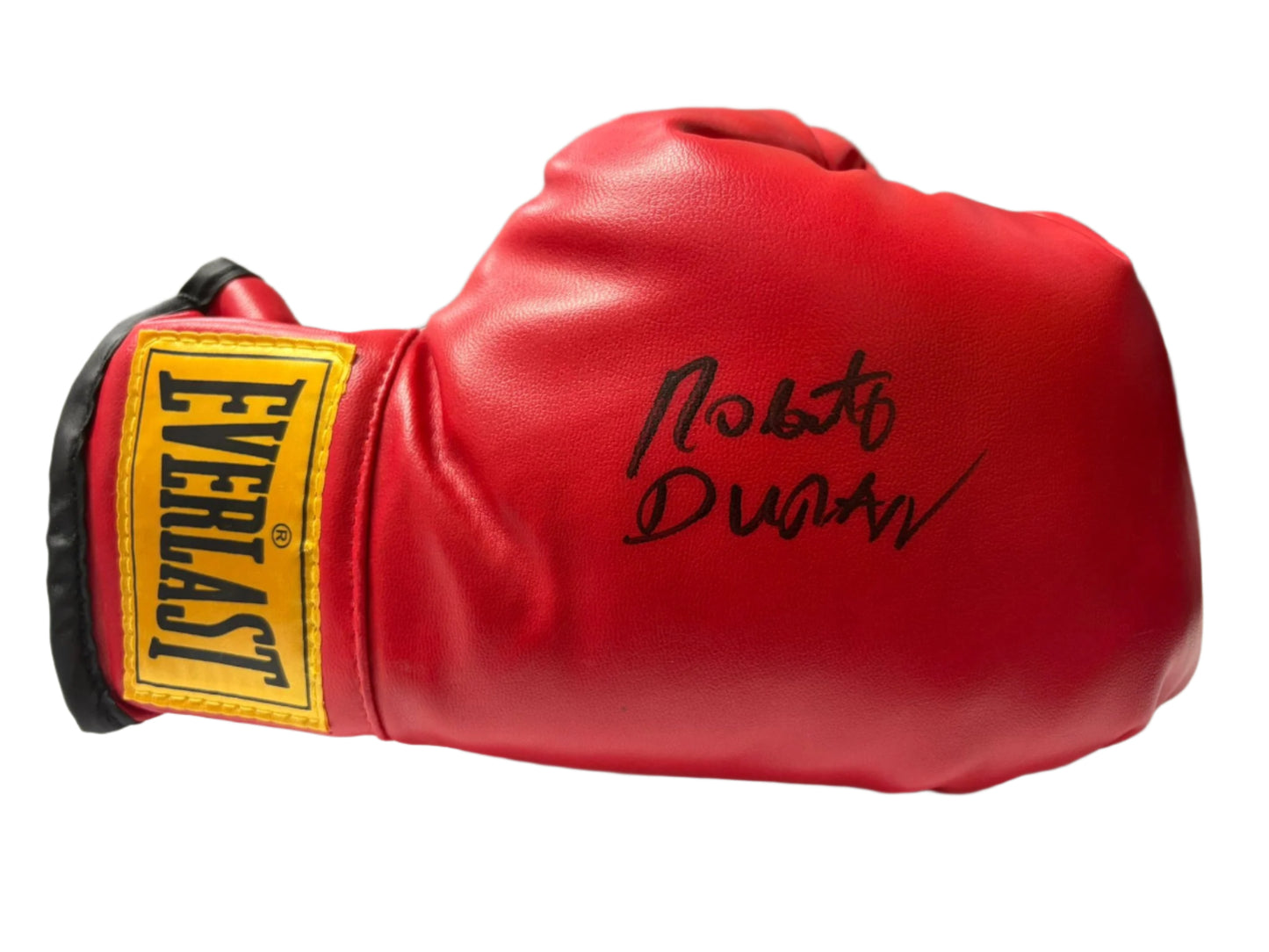 Roberto Durán 'Hands of Stone' World Champion Boxer Signed Red Everlast Boxing Glove + Cert