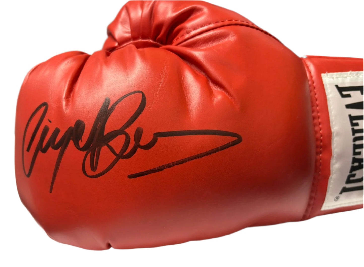 Nigel Benn 'The Dark Destroyer' Signed Red Everlast Boxing Glove + Cert