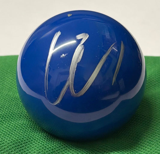 Lei Peifan Signed BLUE Snooker Ball + Dealer COA