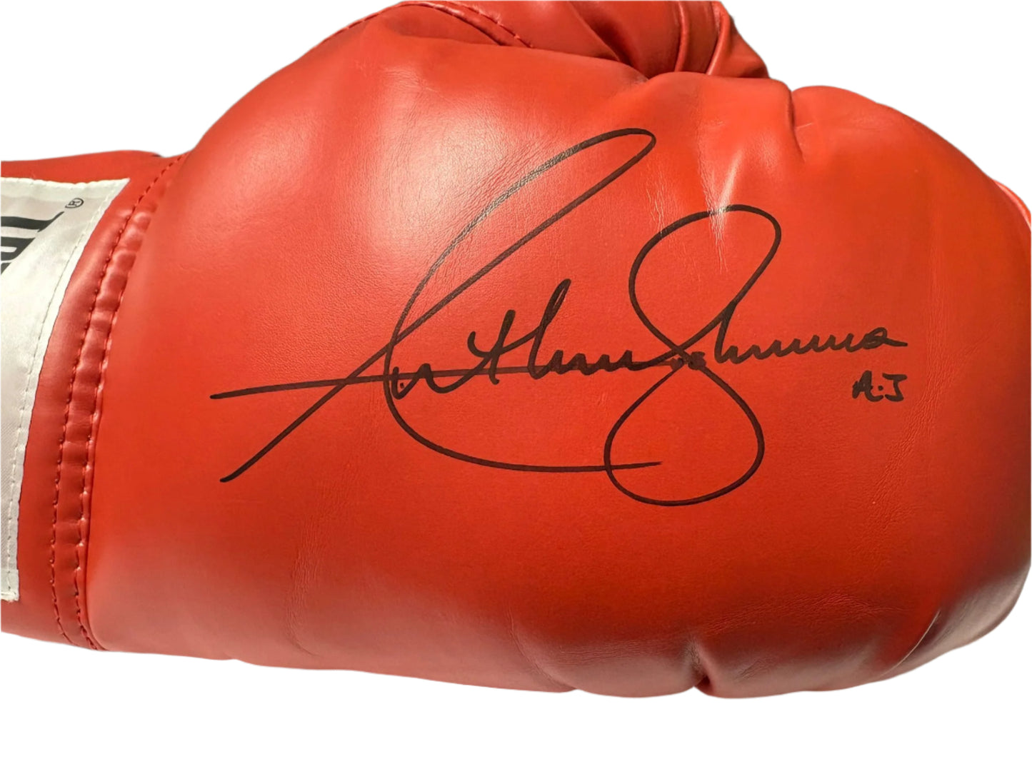 Anthony Joshua 'AJ' World Heavyweight Champion Signed Red Everlast Boxing Glove + COA