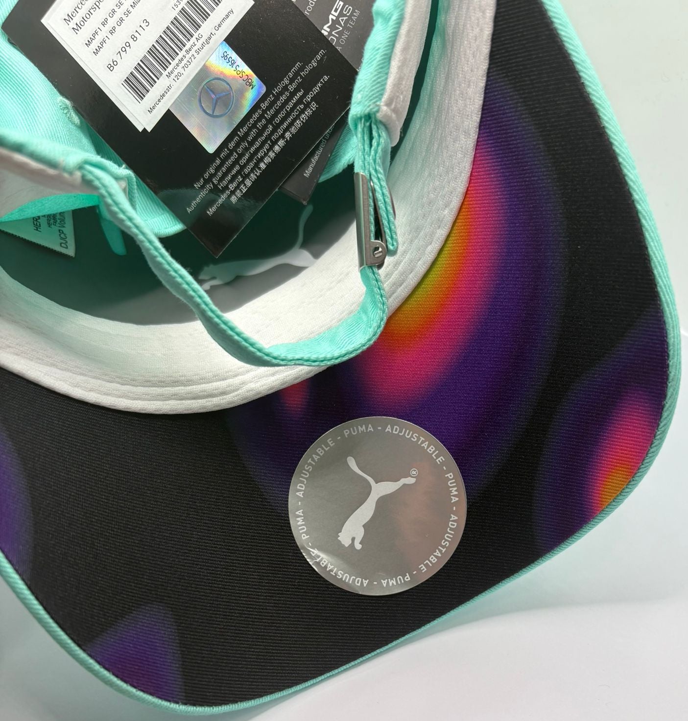 2025 Canadian Grand Prix Winner George Russell Signed Turquoise Mercedes F1 Cap + COA