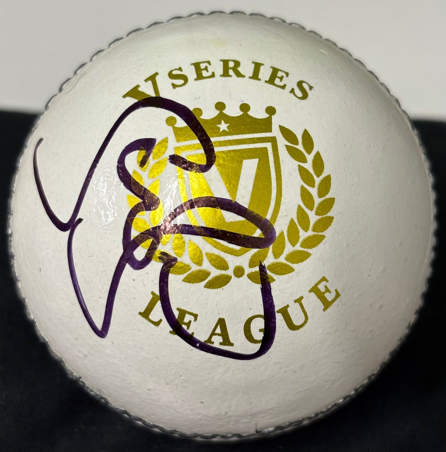 Stuart Broad England Cricketer Signed White Cricket Ball + Dealer COA