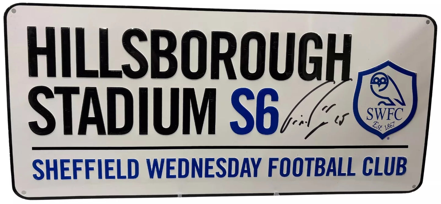 Fernando Forestieri Signed Sheffield Wednesday FC Street Sign with COA