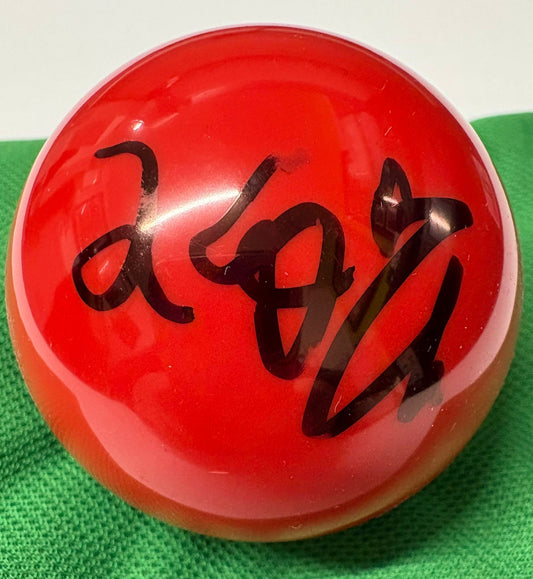 Gao Yang Signed RED Snooker Ball + Dealer COA