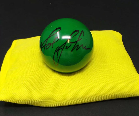 Joe Johnson Signed GREEN Snooker Ball + Dealer COA