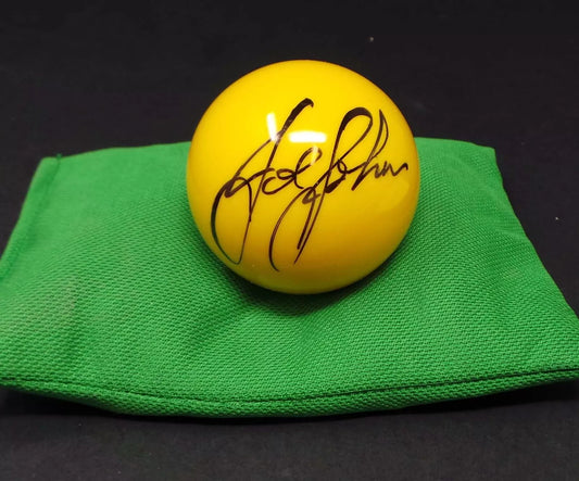 Joe Johnson Signed YELLOW Snooker Ball + Dealer COA