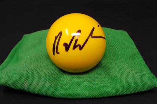 Robert Milkins Signed YELLOW Snooker Ball + Dealer COA