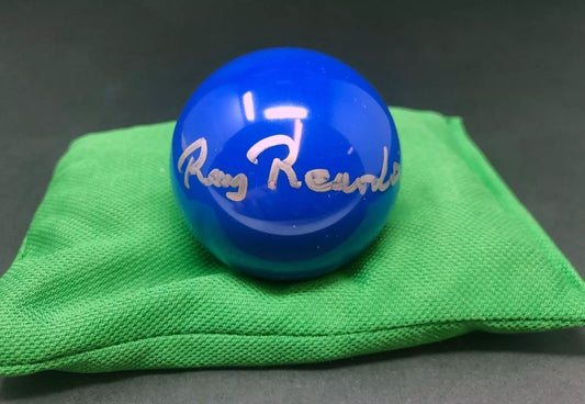 Ray Reardon Signed BLUE Snooker Ball + Dealer COA