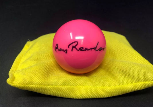 Ray Reardon Signed PINK Snooker Ball + Dealer COA