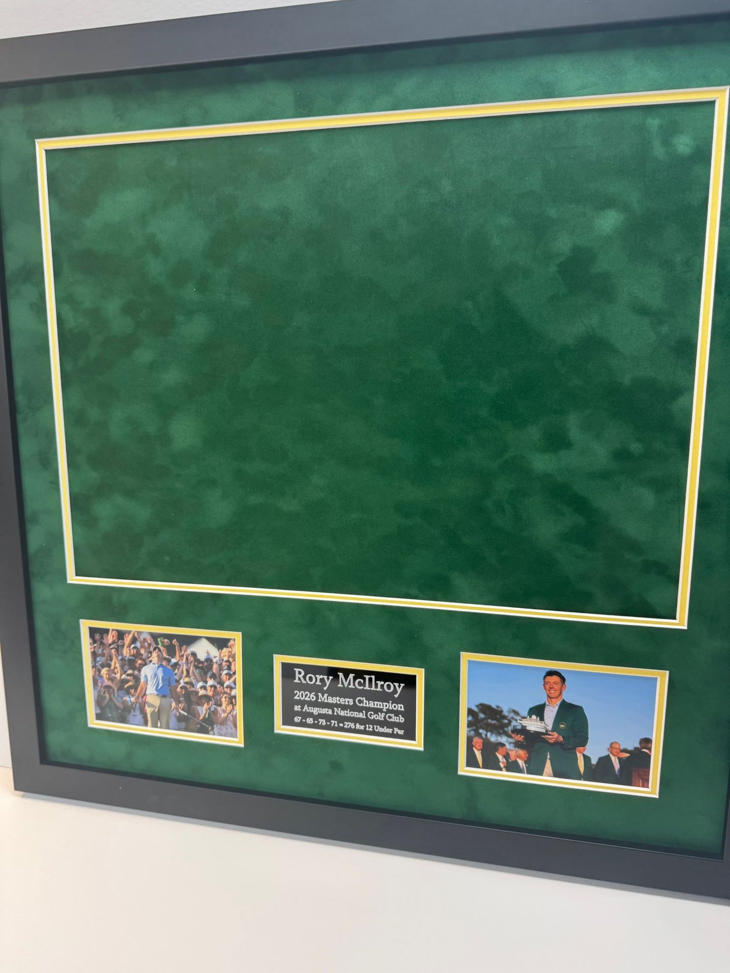 Premium Golf Flag Framing Kit for 2026 Masters Champion Rory McIlroy Pin Flag