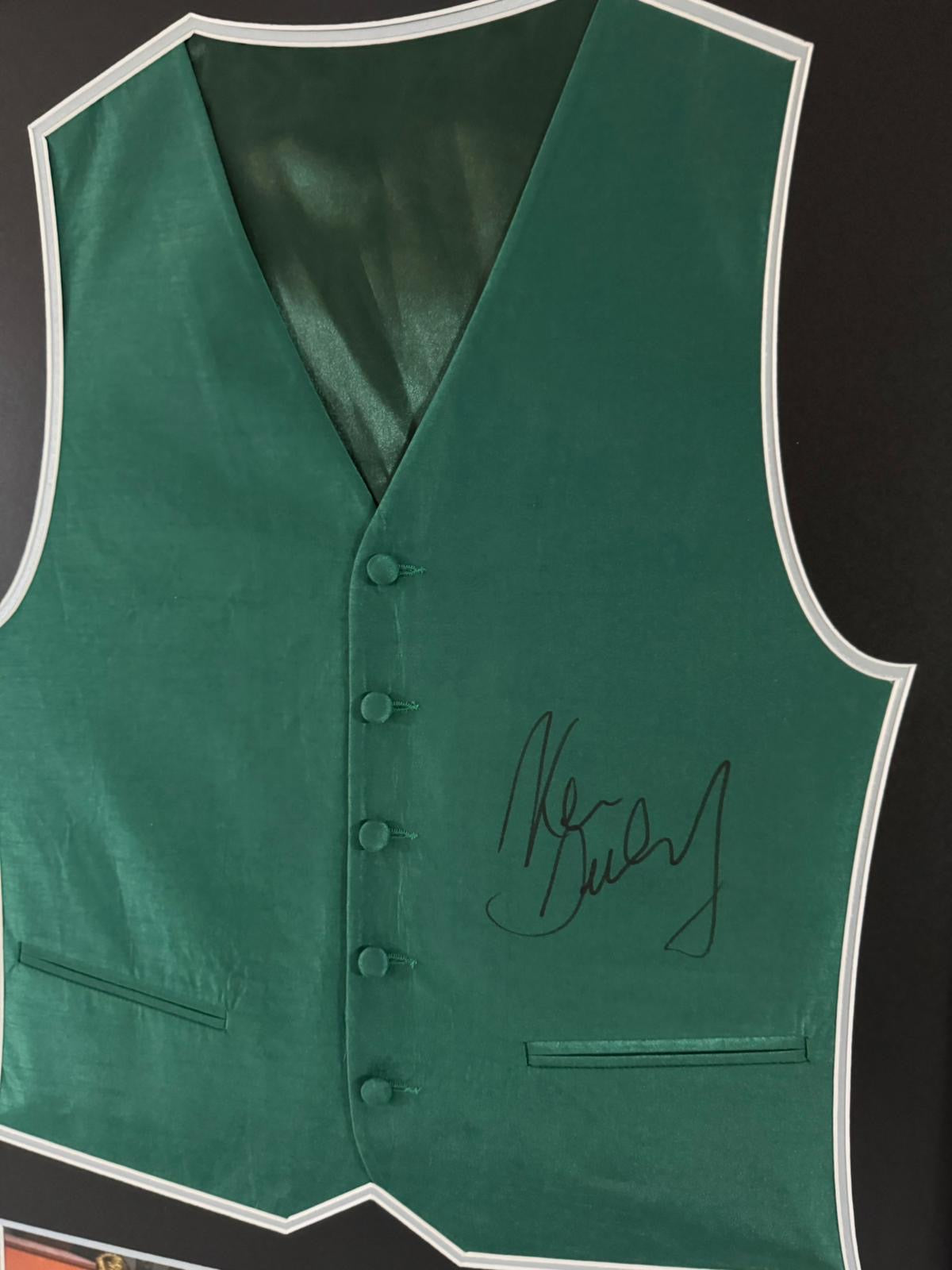 Ken Doherty 1997 Snooker World Champion In Person Signed Framed Waistcoat + COA