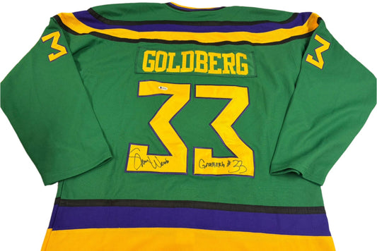 Mighty Ducks Ice Hockey Jersey Signed by Shaun Weiss as #33 Greg Goldberg + COA