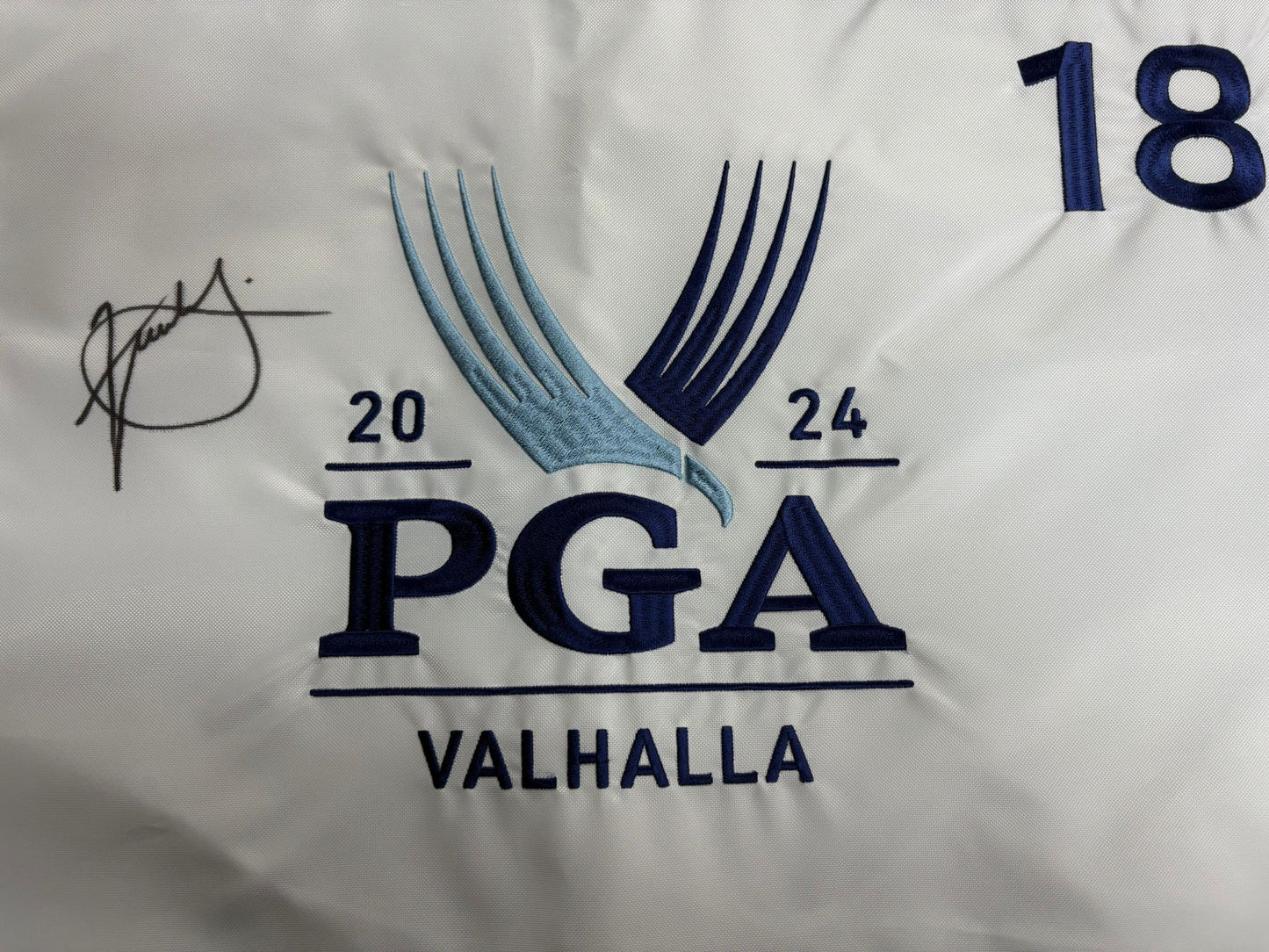 2024 PGA Championship at Valhalla Golf Flag Signed by Winner Xander Schauffele + COA