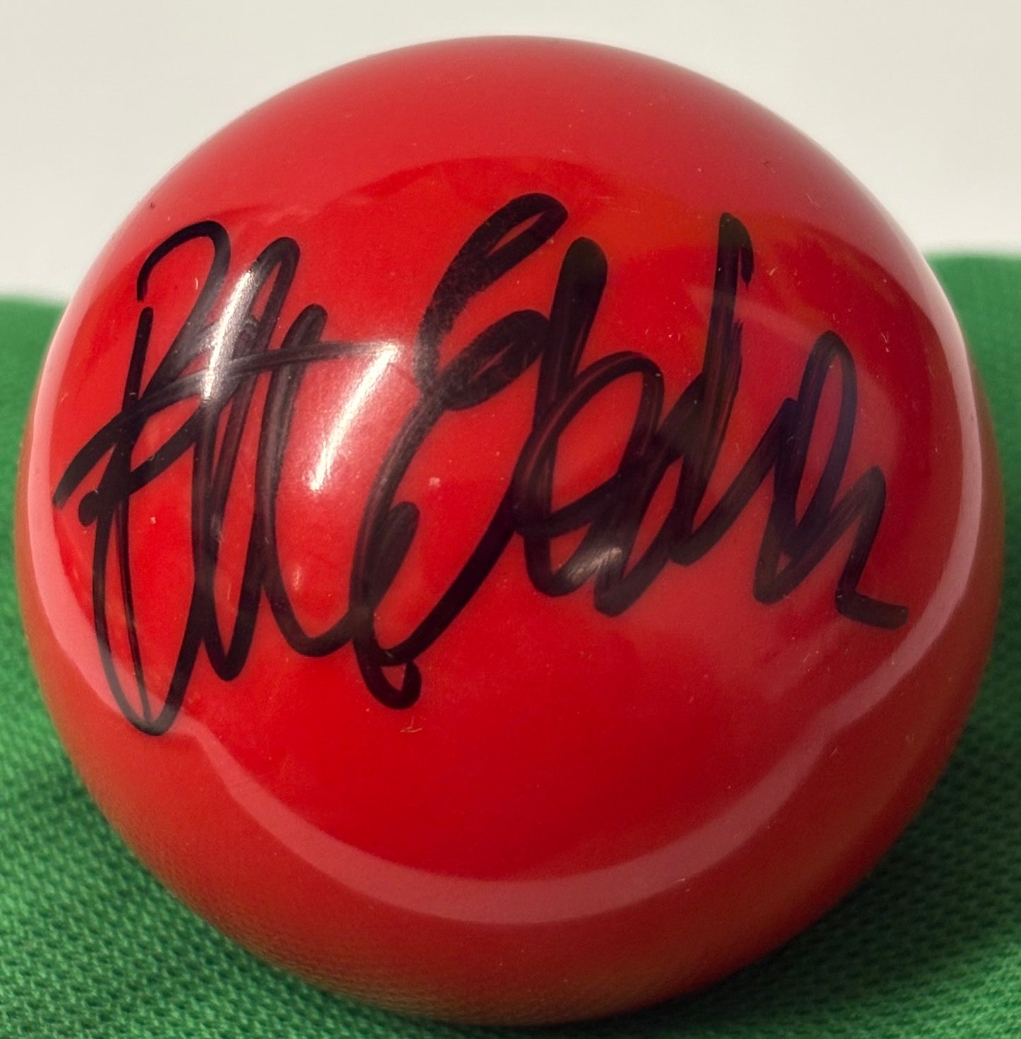 2002 Snooker World Champion Peter Ebdon Signed Red Snooker Ball + COA