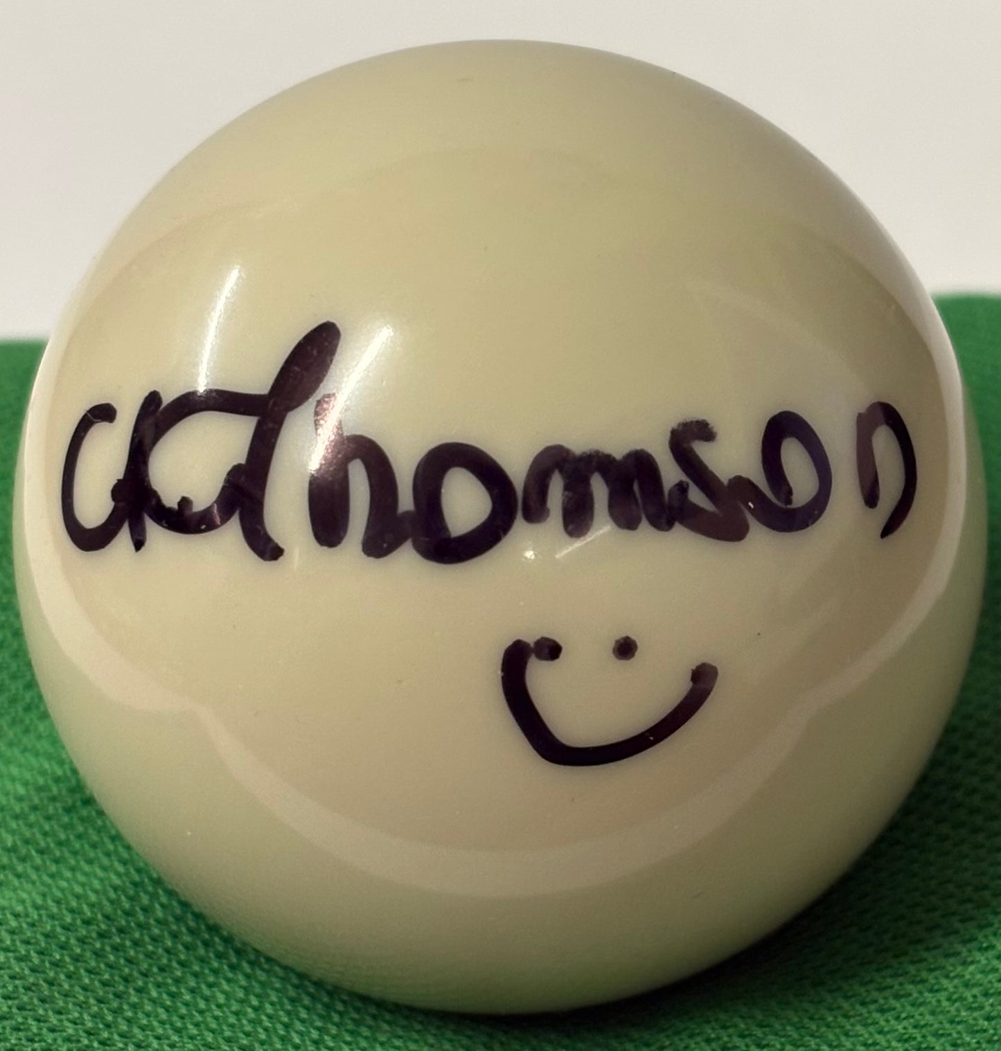 Polish Snooker Referee Agnieszka Thomson Signed White Snooker Ball + Cert