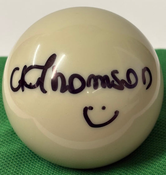 Polish Snooker Referee Agnieszka Thomson Signed White Snooker Ball + Cert