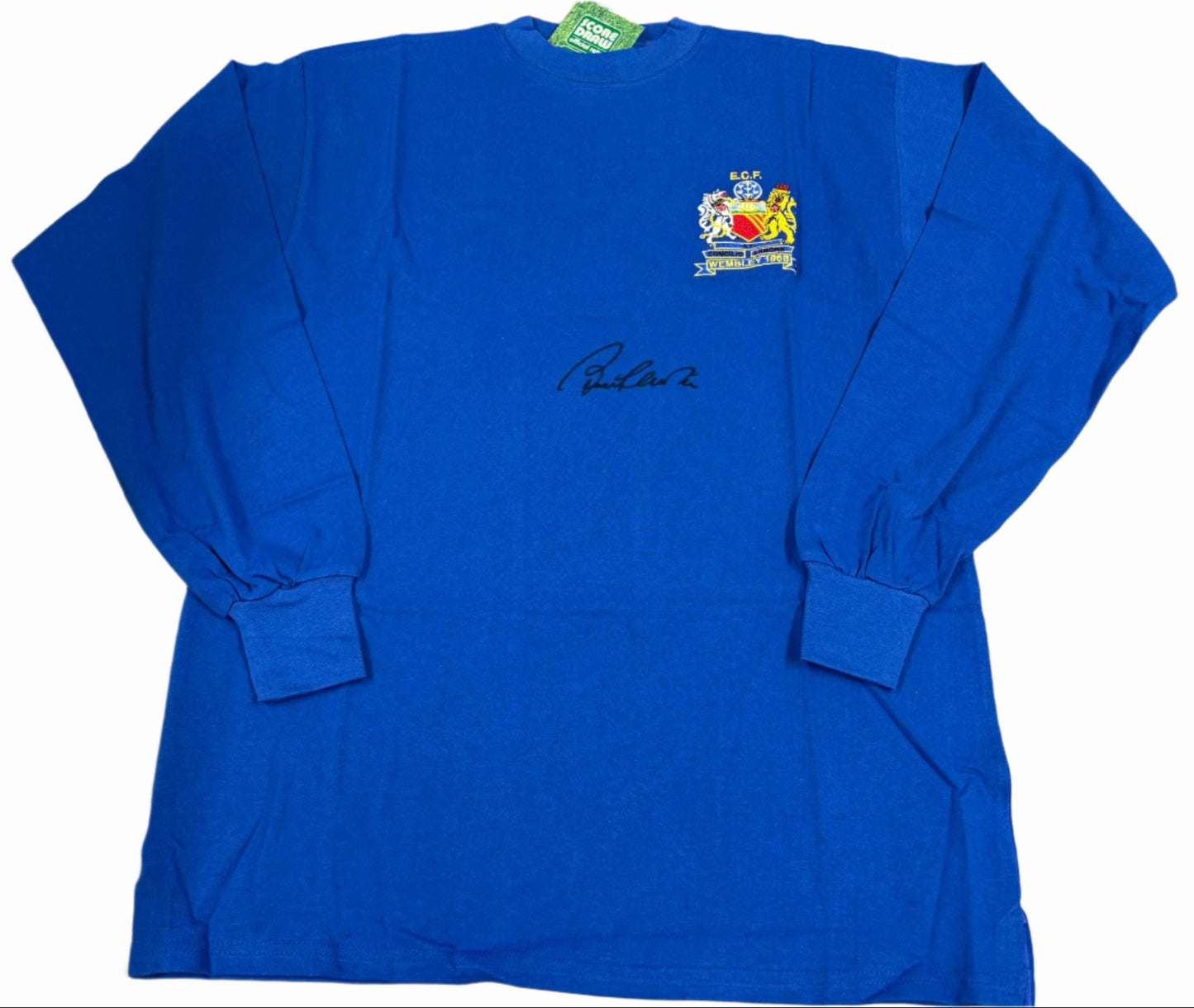 Sir Bobby Charlton Signed Manchester United 1968 European Cup Final Football Shirt + COA