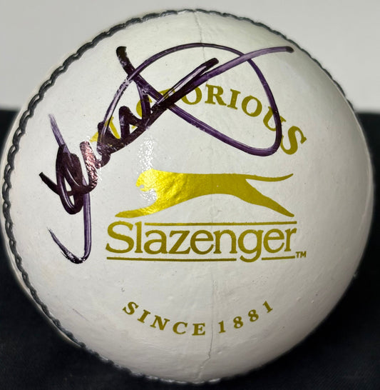 Jimmy Anderson England Cricket Legend & Star Bowler Signed White Cricket Ball + Cert